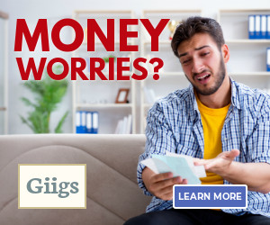 Giigs Man Holding Bills 300x250 banner