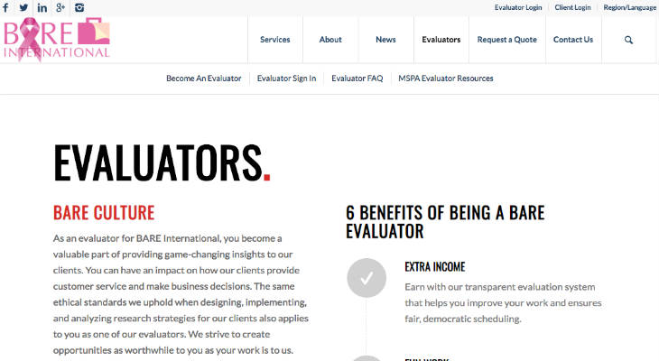 Bare International screenshot