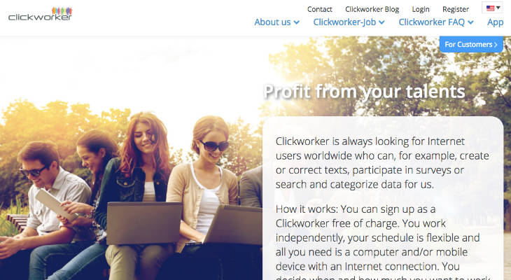 Clickworker screenshot