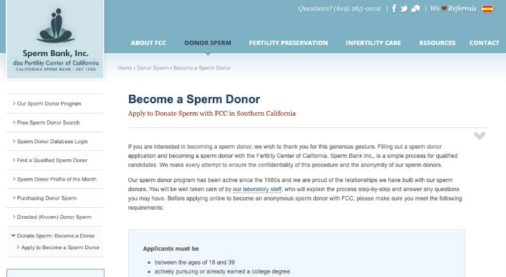Fertility Center of California screenshot