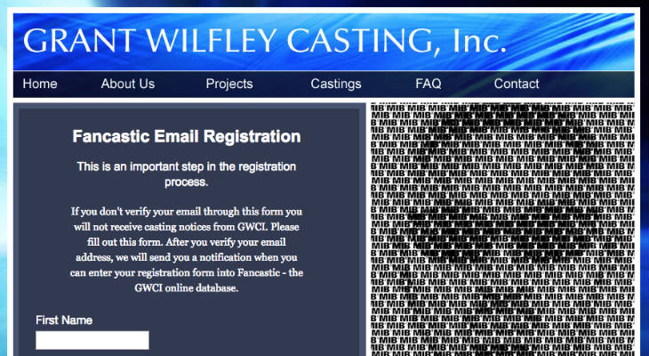 Grant Wilfley Casting screenshot