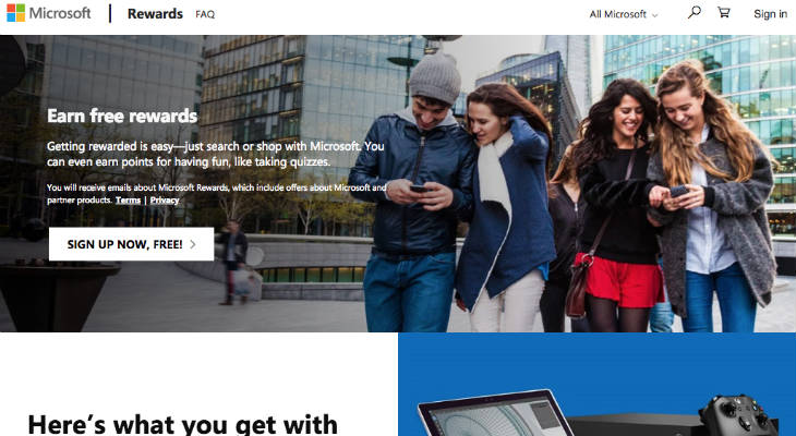 Microsoft Rewards screenshot
