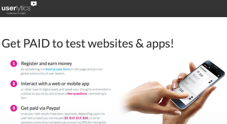 Userlytics screenshot