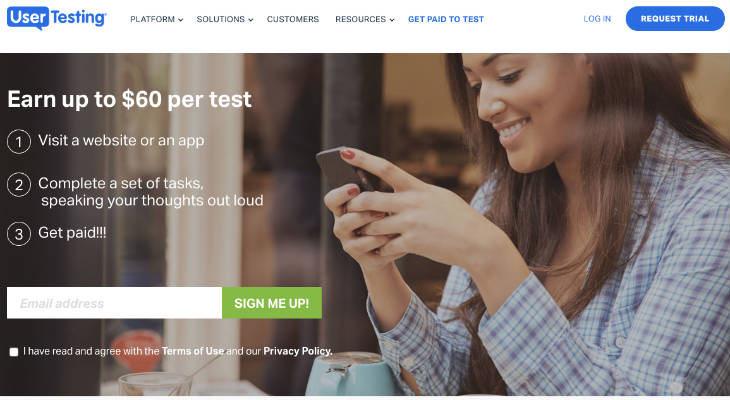 Usertesting screenshot